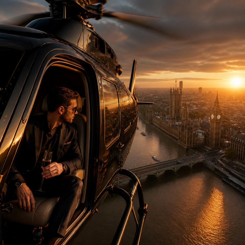 Private helicopter experience prize concept for SKYLINE SIXTY