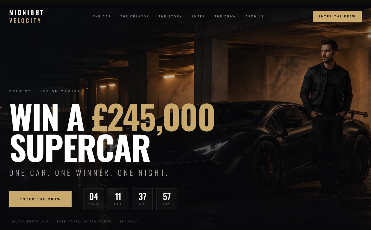 Midnight Velocity automotive competition concept