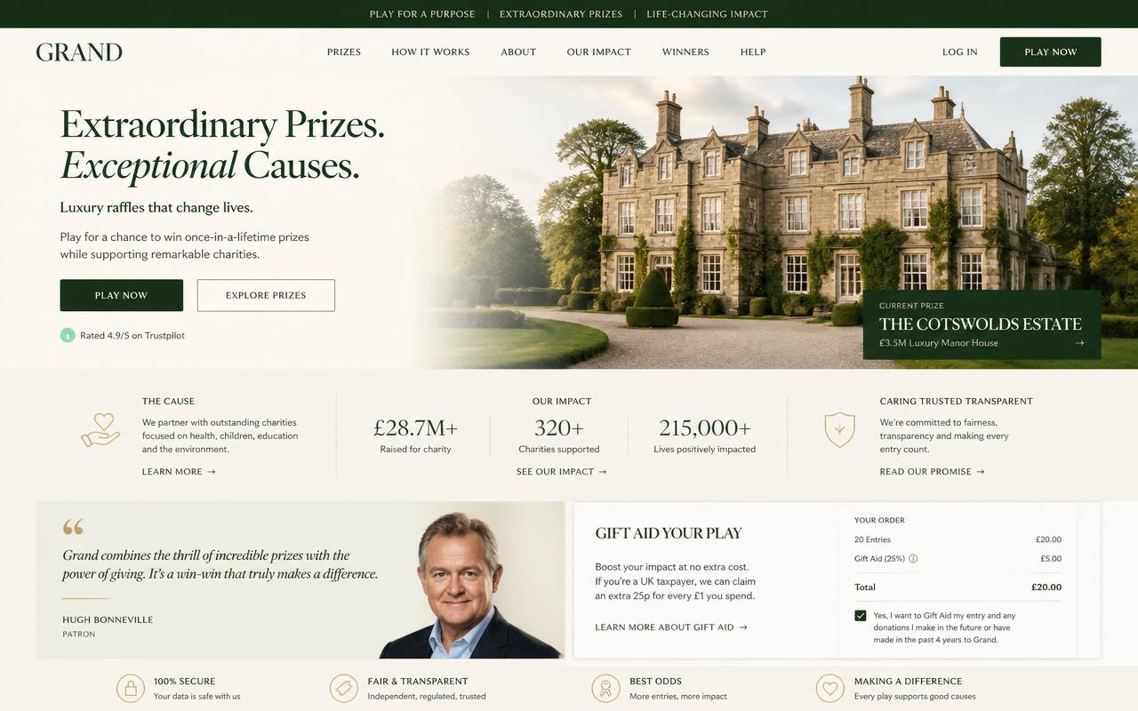 Grand competition website template preview